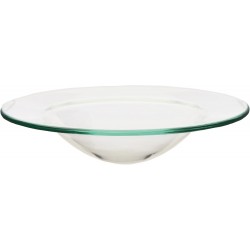 Puckator Glass Oil Burner Dish -Glass -Living Room Accessories - Wax Liquidizer - Oil Burners For Essential Oils - Wax Burners - Scents Melter - Wax Melt Holder - Room Fragrance - 1 Piece