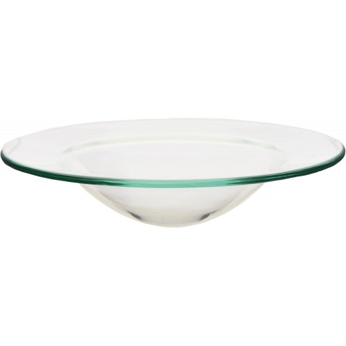 Puckator Glass Oil Burner Dish -Glass -Living Room Accessories - Wax Liquidizer - Oil Burners For Essential Oils - Wax Burners - Scents Melter - Wax Melt Holder - Room Fragrance - 1 Piece