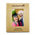Personalised Graduation 4x6 Oak Finish Photo Frame, Graduation Gift