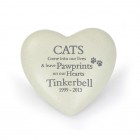 Cat Memorial Personalised Cats PawPrints Heart Memorial Cat Lovers Gift Pet Memorial Paw Prints Cat Rememberance Pet Grave Marker