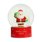 Personalised Any Message Santa Snow Globe - Christmas Globe - Christmas Gift Girls or Boys - Glitter Globe - Santa Claus - Father Christmas