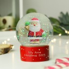 Personalised Any Message Santa Snow Globe - Christmas Globe - Christmas Gift Girls or Boys - Glitter Globe - Santa Claus - Father Christmas