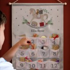 Personalised Christmas Rocking Horse Advent Calendar In Silver Grey, Christmas Advent Calendar, Christmas Decoration, Countdown to Christmas