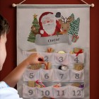 Personalised Christmas Santa Advent Calendar In Silver Grey, Christmas Advent Calendar, Christmas Decoration, Countdown to Christmas Gift Personalised Christmas Santa Advent Calendar In Silver Grey, Christmas Advent Calendar, Christmas Decoration, Countdown to Christmas Gift