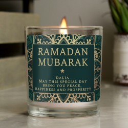 Personalised Eid and Ramadan Islamic Scented Jar Candle