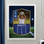 Personalised Football Photo Upload Poster Frame – White Frame Gift