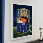 Personalised Football Photo Upload Poster Frame – White Frame Gift