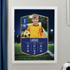 Personalised Football Photo Upload Poster Frame – White Frame Gift
