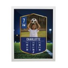 Personalised Football Photo Upload Poster Frame – White Frame Gift