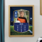 Personalised Football Photo Upload Poster Frame – Oak Finish Gift Personalised Football Photo Upload Poster Frame – Oak Finish Gift