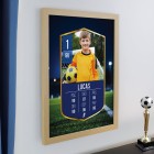 Personalised Football Photo Upload Poster Frame – Oak Finish Gift Personalised Football Photo Upload Poster Frame – Oak Finish Gift