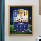Personalised Football Photo Upload Poster Frame – Oak Finish Gift Personalised Football Photo Upload Poster Frame – Oak Finish Gift