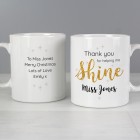 Personalised Thank You For Helping Me Shine Teacher Mug Personalised Thank You For Helping Me Shine Teacher Mug