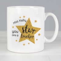 Personalised Star Teacher Mug – Thank You Teacher Gift Personalised Star Teacher Mug – Thank You Teacher Gift