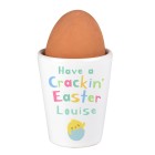 Personalised Egg Cup, Have A Cracking Easter Egg Cup, Easter Gift, Ceramic Egg Cup