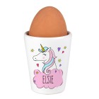 Personalised Egg Cup, Unicorn Egg Cup, Easter Gift, Ceramic Egg Cup