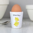 Personalised Egg Cup, Easter Chicks Egg Cup, Easter Gift, Ceramic Egg Cup