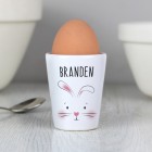 Personalised Egg Cup, Easter Bunny Features Egg Cup, Easter Gift, Ceramic Egg Cup