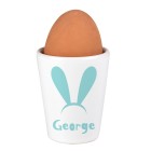 Personalised Egg Cup, Easter Bunny Ears Egg Cup, Easter Gift, Ceramic Egg Cup