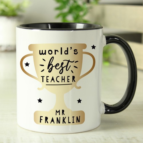 Personalised World's Best Teacher Trophy Mug – Thank You Teacher Gift Personalised World's Best Teacher Trophy Mug – Thank You Teacher Gift