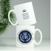 Personalised King Charles III Blue Crest Coronation Commemorative Mug