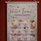 Personalised Family Name Advent Calendar In Silver Grey, Christmas Advent Calendar, Christmas Decoration, Countdown to Christmas