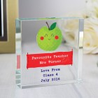 Personalised Happy Apple Teacher Crystal Token – Thank You Teacher Gift Personalised Happy Apple Teacher Crystal Token – Thank You Teacher Gift