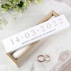 Personalised Big Date Wooden Certificate Holder, Wedding Certificate Holder, Exam Results Gift, New Baby Registration, Birth Certificate