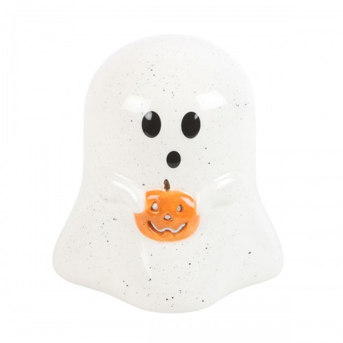 Ghost Shaped Tealight Candle Holder With Pumpkin