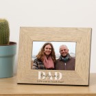 Personalised Daddy / Dad Wooden Photo Frame Gift Me and Daddy 6 x 4