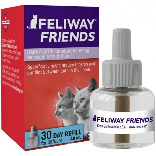 FELIWAY Friends 30 Day Refill, helps to reduce conflict in multi-cat households, helping cats get along better, 48 ml