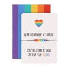 Rainbow Pride Bracelet Card LGBT Flag