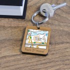 Favourite Football Ground Wooden Keyring