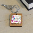 Favourite Football Ground Wooden Keyring