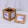 Oak Personalised Photo Cube Daddy love you