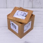 Happy Fathers Day Personalised Oak Photo Cube