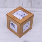 Happy 1st Fathers Day Personalised Oak Photo Cube