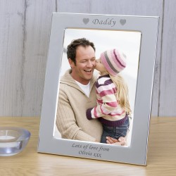 Daddy Silver Plated Personalised Photo Frame 6 x 4