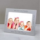 I or We love you Daddy Silver Plated Photo Frame