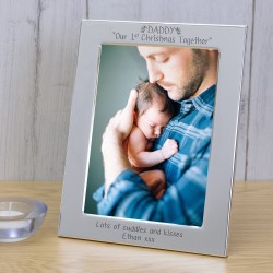 Silver Plated Frame DADDY Our 1st... Picture Frame