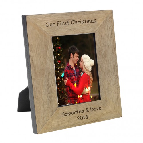 Our First Christmas Wood Frame 6x4