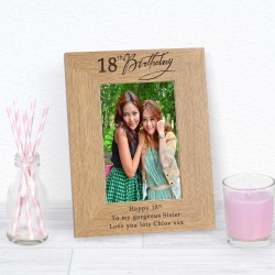 Personalised Any Birthday Wooden Photo Frame Special Birthday 6 x 4