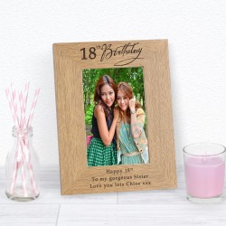 Personalised Any Birthday Wooden Photo Frame Gift Special Birthday Gift 18th , 21st, 30th, 50th, 70th, 100th Birthday Gift