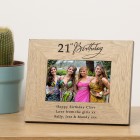 Personalised Any Birthday Wooden Photo Frame Gift Special Birthday Gift 18th , 21st, 30th, 50th, 70th, 100th Birthday Gift