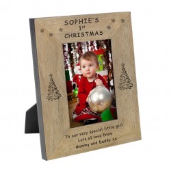 1st Christmas Wood Frame 6x4 Picture Frame