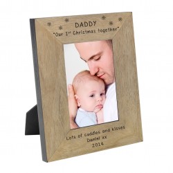 Daddy Our 1st Christmas Wood Frame 6x4 Picture Frame