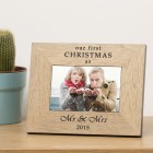 our first christmas as Wood Frame 6x4