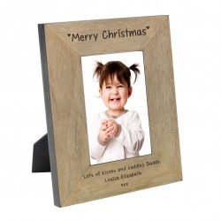 Merry Christmas Wood Frame 6x4 Picture Frame