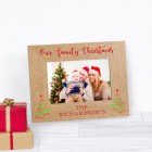 Our Family Christmas Personalised Wooden Photo Frame Christmas Gift For Mum Gift For Dad Family Christmas Gift