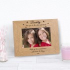 Daddy love you to the stars and back Wood Photo Frame